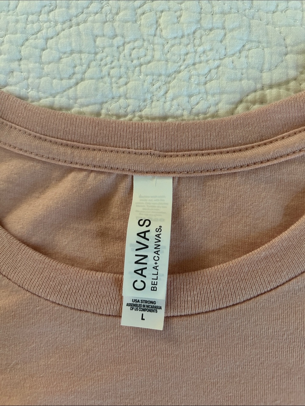 Bella Canvas Crewneck T-Shirt - Dusty Rose “Save a Horse Ride a Cowboy” size L - Picture 2 of 9